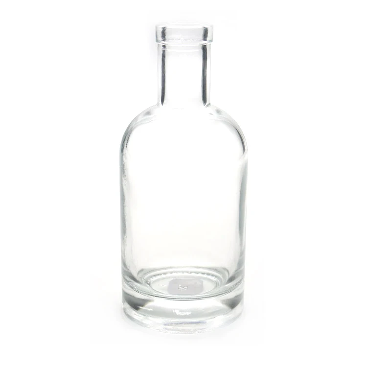 12 oz 375 ml 500ml 750ml Nordic Vodka Glass Liquor Bottle with T-Top Aluminium Synthetic Cork