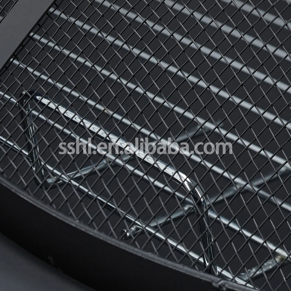 Outdoor Steel tabletop Wood Burning smokeless Fire Pit with Poker garden burner