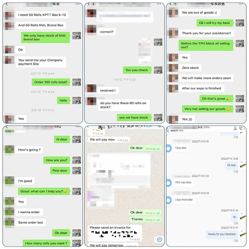 Wholesale Self Healing Transparent Polyurethane TPU PPF Film Car Protective Film TPH PPF Paint Protection Film 12MIL like 3M