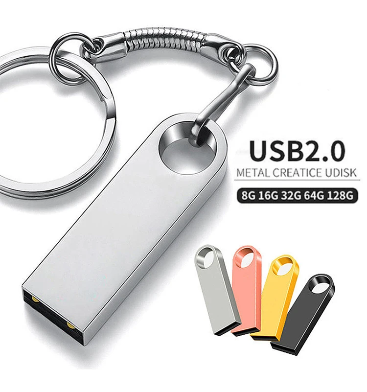 Free Logo USB2.0 Flash  drive 4GB 8GB 16GB 32GB 64GB Mini Metal PenDrive 128GB Memory Stick