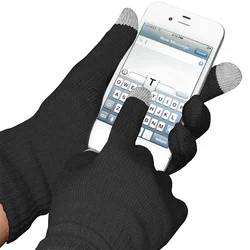 Winter Smart Touch Screen Warm Thick Acrylic Lined Knitted Gloves