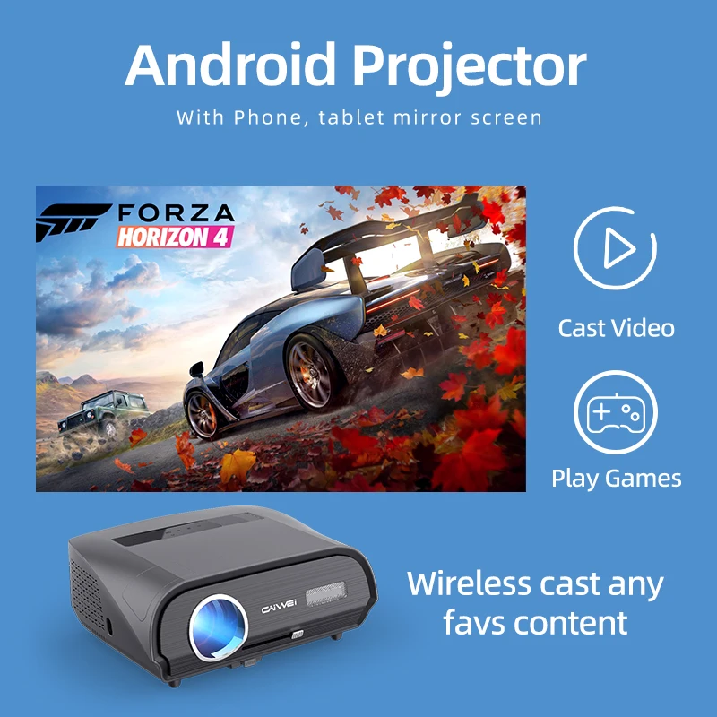 New HD led home theater portable smart beamer wifi multimedia projector for home