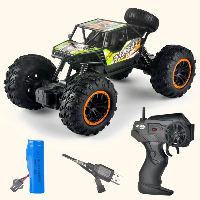2.4G 1:16 Large Size 45 Degrees Uphill TPR Tire All Terrain 4x4 Off-Road RC Car Toys Kids Including Remote Controller Metal