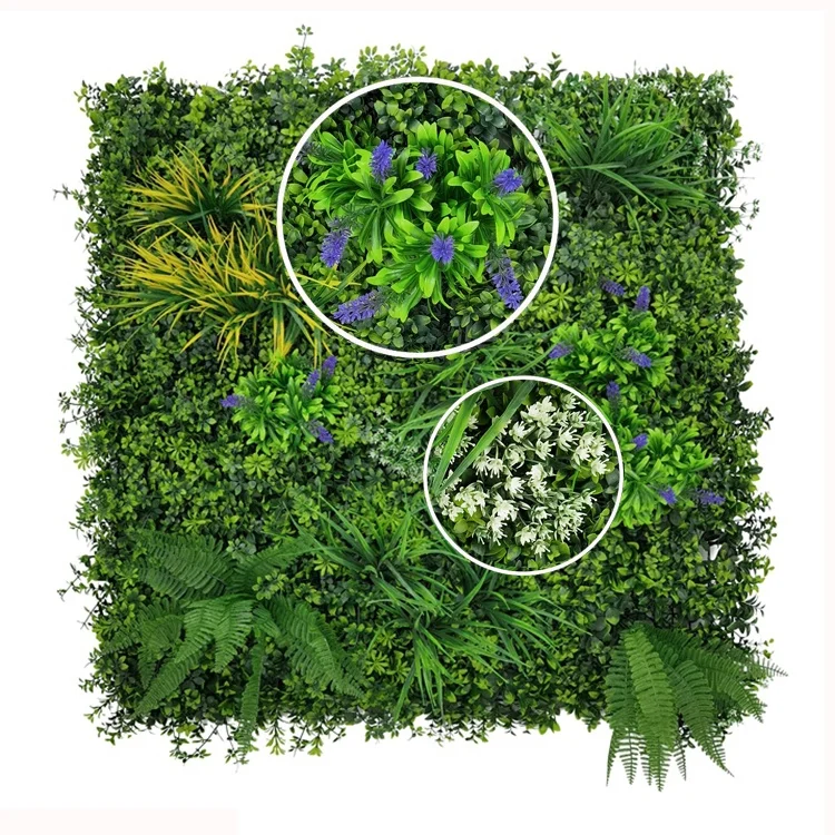 Fake Grass Hedge Jungle Vertical Plants Wall Artificial greenery decoration panel for