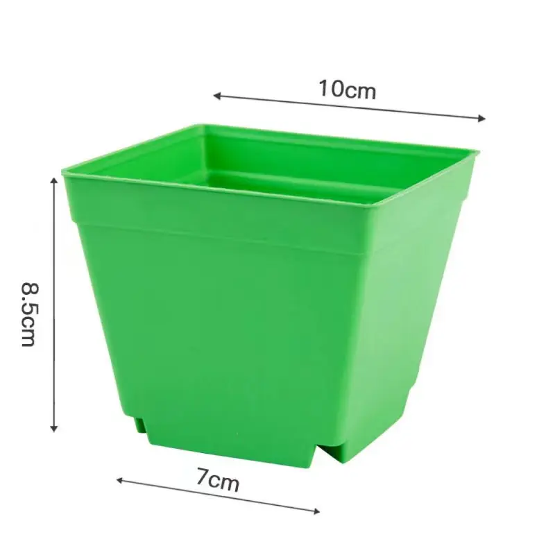 4x4Inch Square Plastic Plant Pot Small Flower Pots Planters Garden Home Office Decoration Succulent Pot