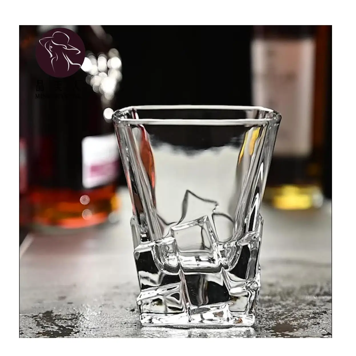 Brand Wine Glass Lead-free Transparent Crystal Beer Whiskey Brandy Vodka Cup Multi Pattern Drinkware Bar Gifts