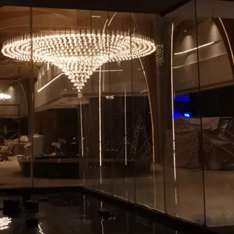 AMJ Nordic Style Big Hotel Hanging Large Living Room Wedding Long Led Modern Ceiling Luxury Chandelier