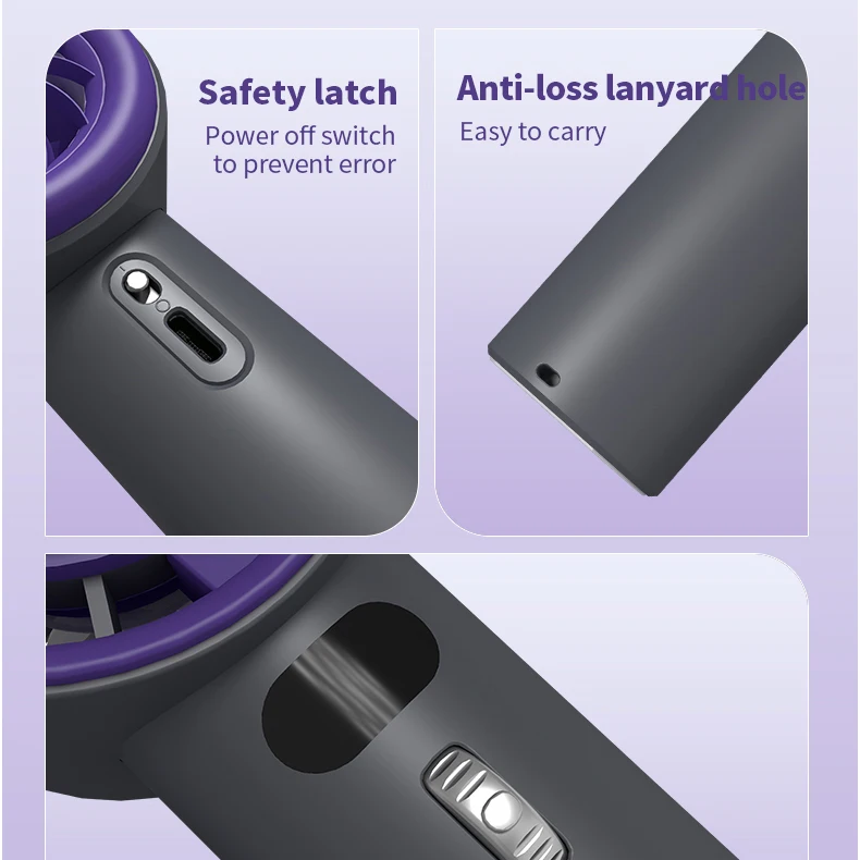 Portable Handheld Hight Speed Turbo Fan 100 Speed Adjustable Rechargeable Personal Fan Digital Display Icing Refrigeration Fan