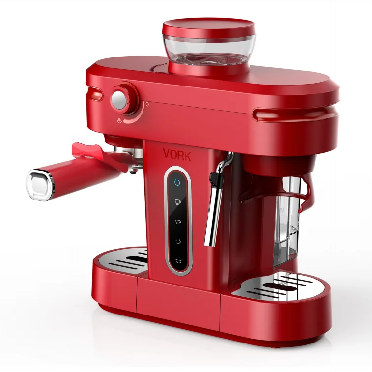 Italy Design Espresso Coffee Maker15 Bar 3 in 1 2 Years 750ml ULKA Grinder ODM Cappuccino Machine Electric Stainless Steel