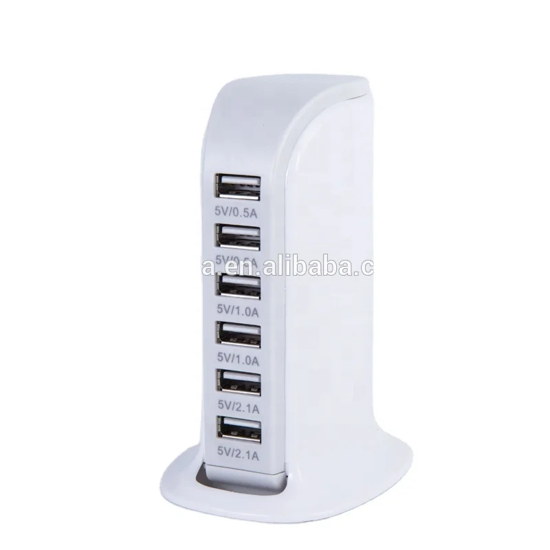 
USB ports 6 in 1 USB desk top charger home charger 5V6A office charger 
