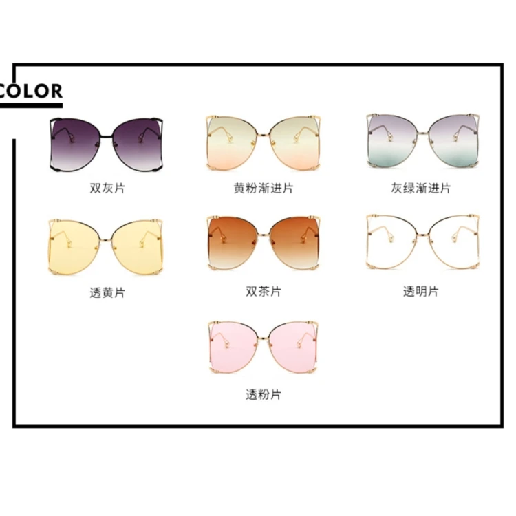 
Custom Wholesale Designer Fashion Luxury Sun Glasses Pink Black Colourful Women Two Nose Bridge Shades Sunglasses 