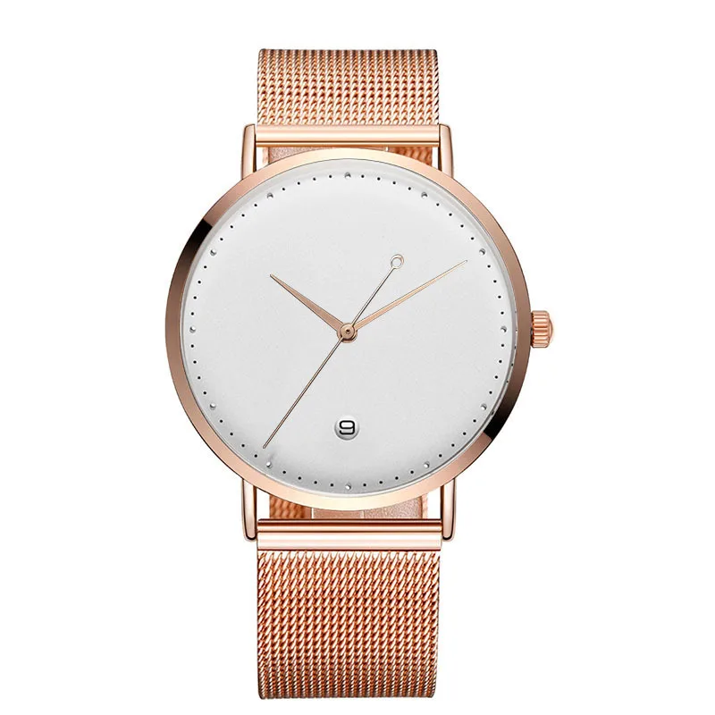 Original Brand Women Men Mesh Band Minimal Wrist Watches Hot Selling Custom Dial OEM Quartz Analog Bracelet Watches LOW  MOQ