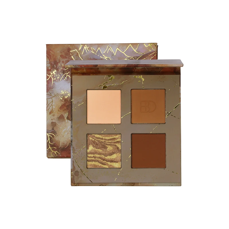 Custom 4 color eyeshadow plate nude dull color four palace Eyeshadow palette for common life makeup