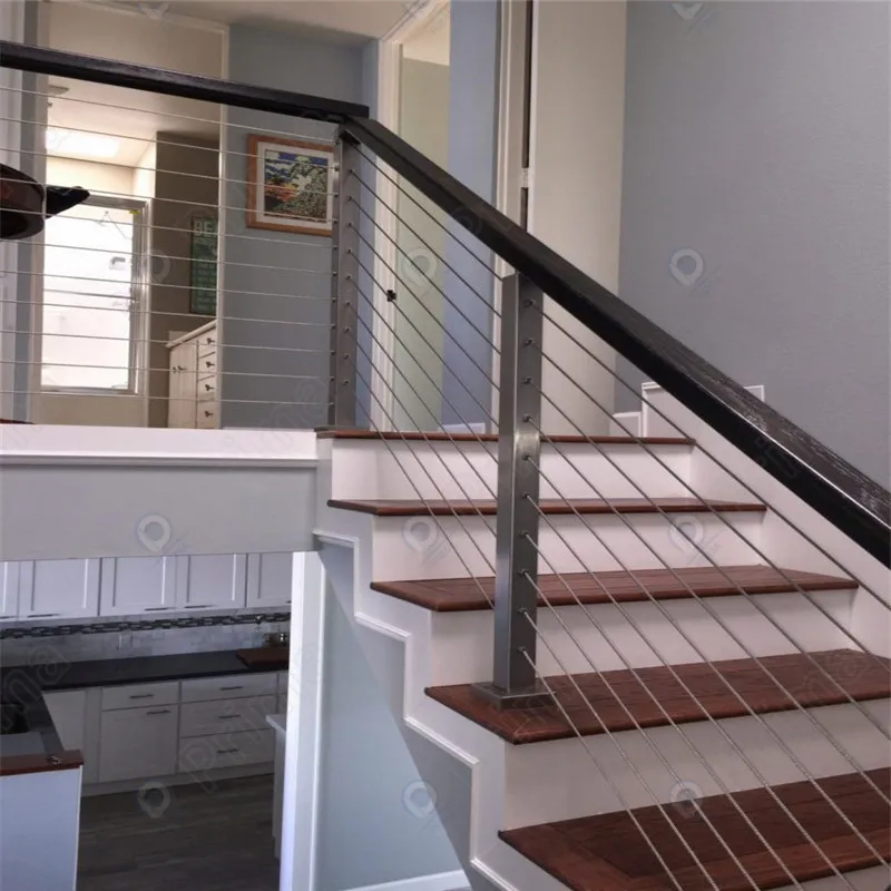 Prima Wire Durable Good Price Cable Railing Post Safety Stair Railing Steel Cable Railing