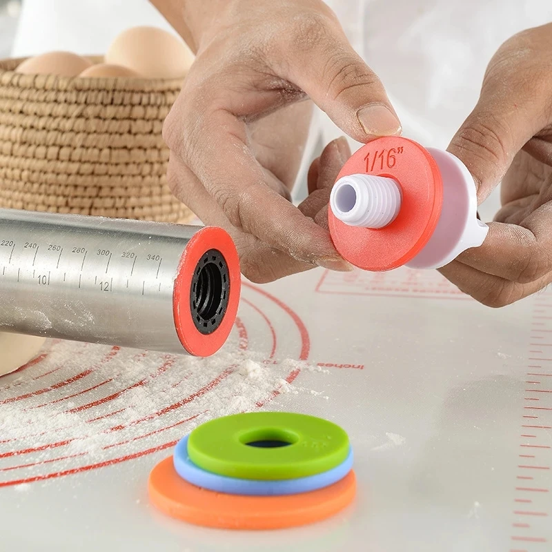 Amazon Hot Seller Private Label Kitchen Accessories 17 Inch Stainless Steel Adjustable Rolling Pin