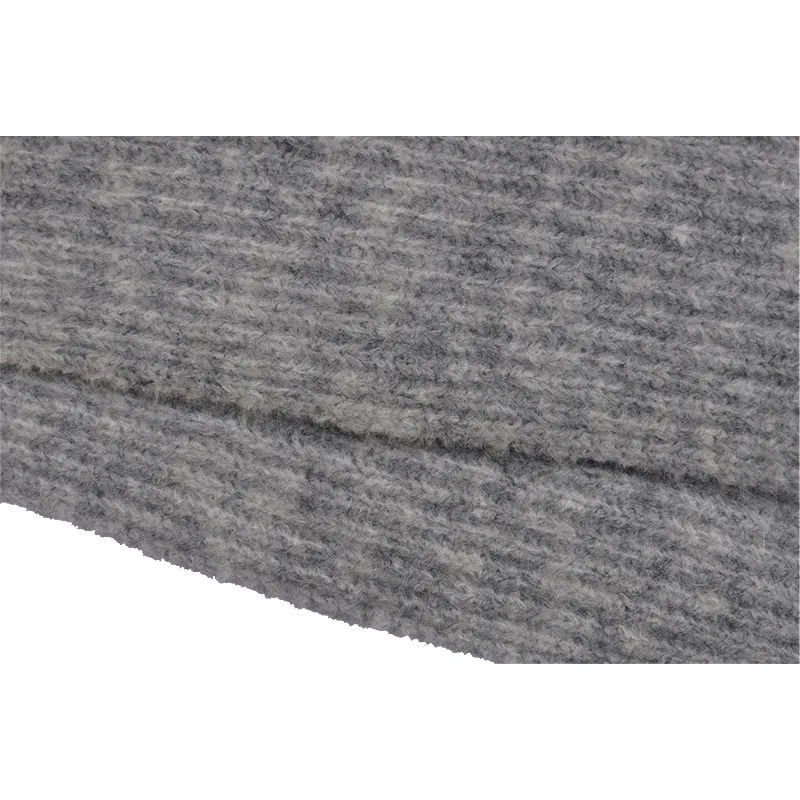 BLUE PHOENIX sweater knitted shawl scarf 45% acrylic 27% polyester 10% wool 7% alpaca 3% spandex chunky stripe heather gray