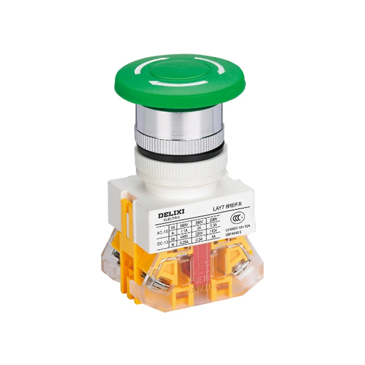 Delixi Electric Brand LAY7 AC 50Hz Push Button Switch Various Head Type IP50