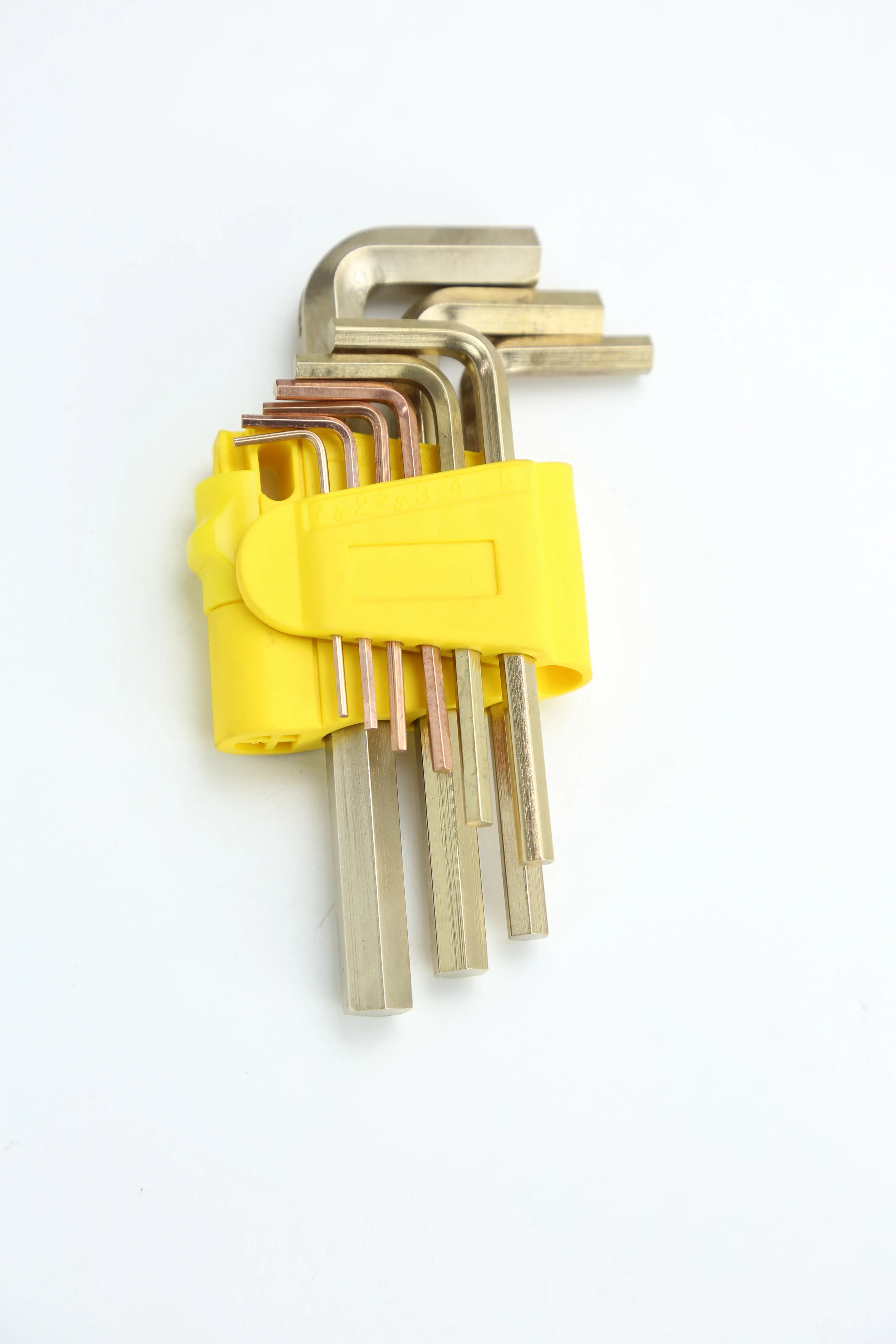 Aluminum Bronze Non-sparking tools explosion-proof Hex Key Wrench set 2mm-12mm Petrochemical industry Coal mines and oil fields