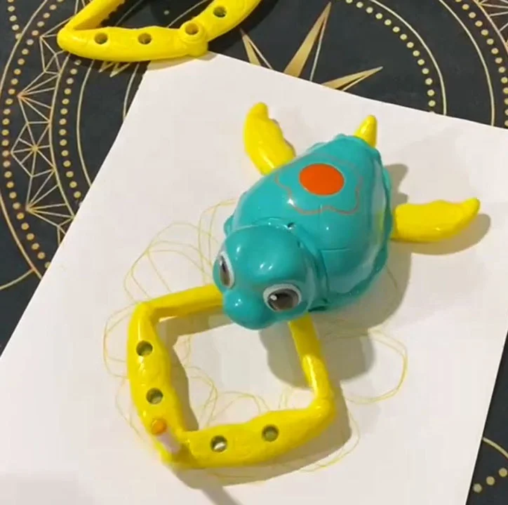 ITTL new design juguetes para nino educational drawing set cute turtle plastic diy drawing toys