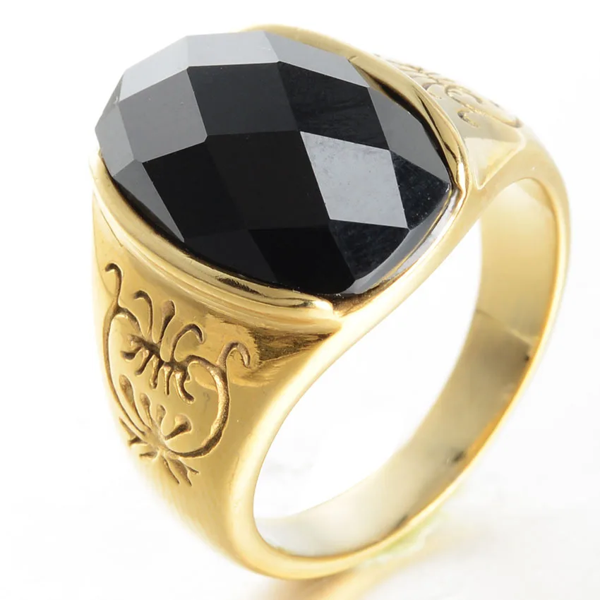 Wholesale Dubai light luxury domineering local tyrant gold diamond Men Rings