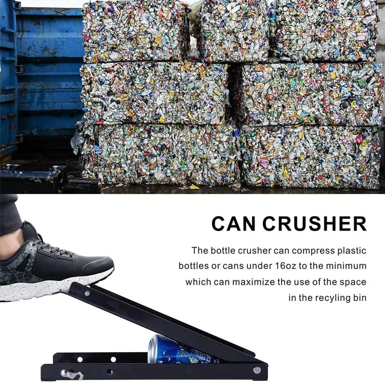 Push Aluminum Can Crusher Valve Eco-Friendly Recycling Tool Heavy Duty Pneumatic Cylinder Soda Beer Can Crusher