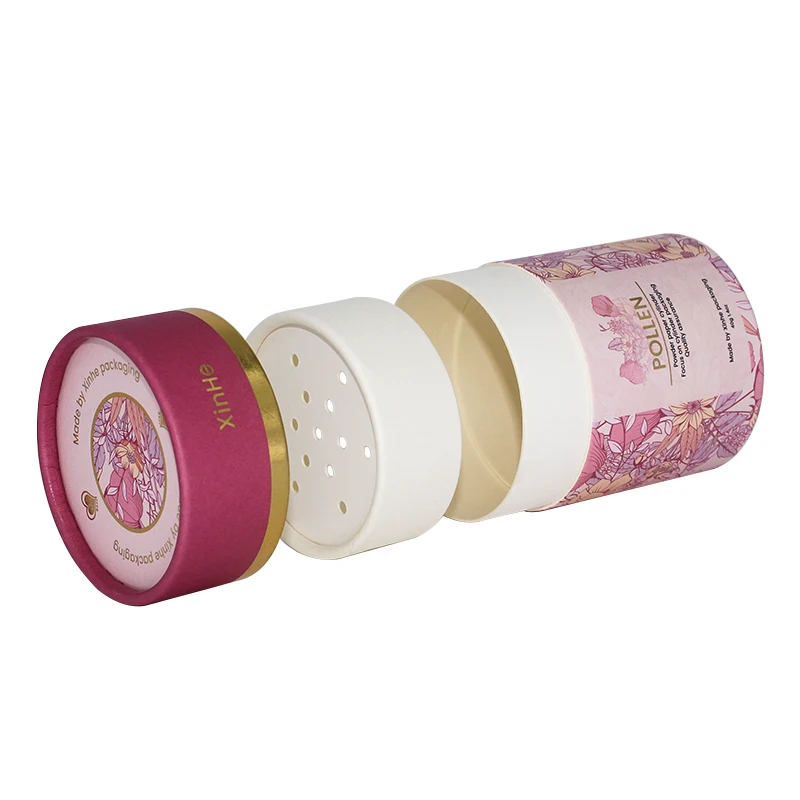 OEM logo aluminum foil material Food grade cardboard 60g dtf powder shaker tube box