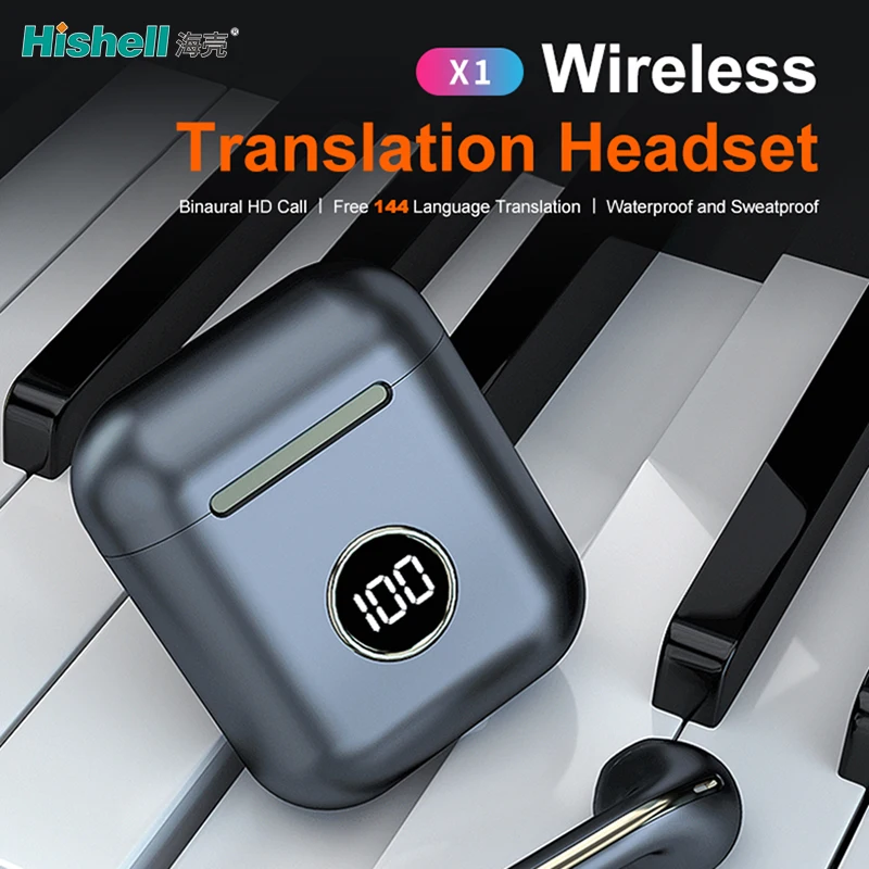 Voice Translation Earbuds 144 language Online Translate Wireless Voice Translator Headset Earphone