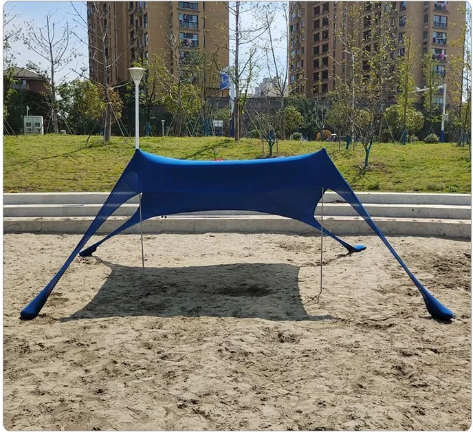 Portable beach canopy for sun protection shading, and cooling shantytown canopy for quick folding tents beach, sun shelter