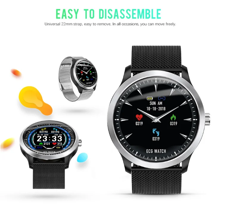 ECG PPG Smart Watch bracelet Men IP67 Waterproof Sport Watch Heart Rate Monitor Blood Pressure Smartwatch For The Aged