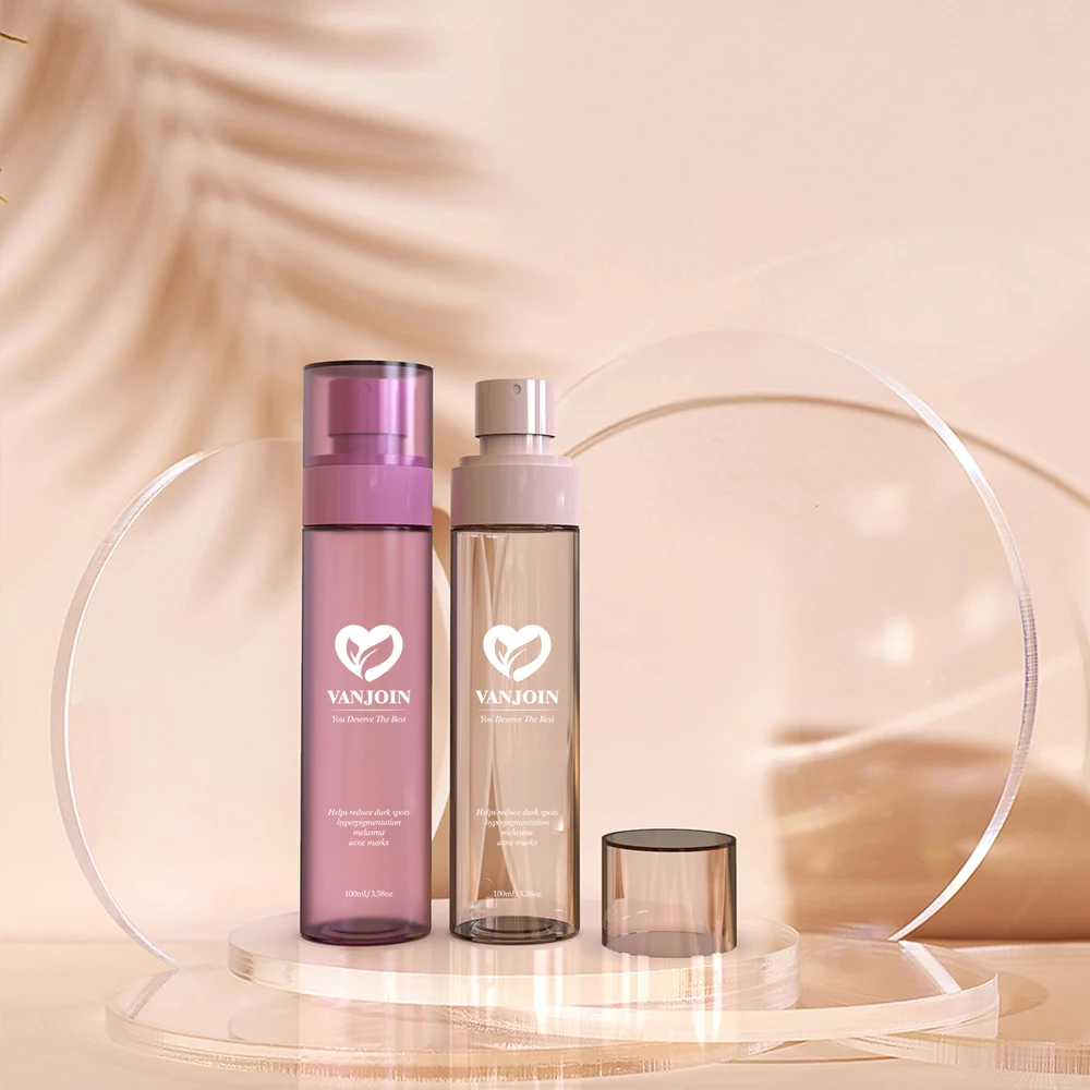 Luxury SkinCare Cosmetic Setting Spray Make-Up Fixer Spray Bottle Set 100ml Perfume Empty Plastic Fine Mist Spray Bottle