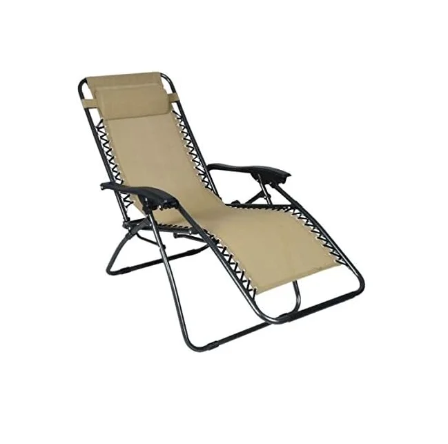 Deluxe Zero Gravity chair outdoor chaise foldable capping chair portable tailgate lounger chair