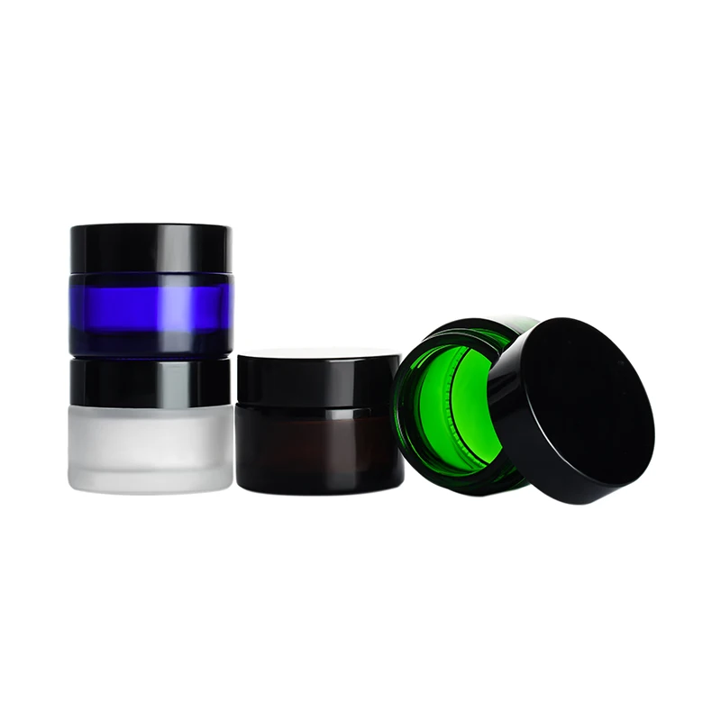 Wholesale cosmetic containers face cream container 5g 10g 15g 20g 30g 50g 100g clear glass cosmetic cream jar with lid