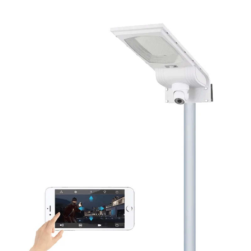100W 200W 300W IP66 APP 4G Network WIFI Voice Communication 1080P Comprehensive Integrated Solar Street Light With CCTV Camera