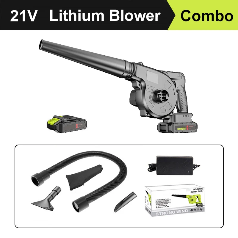 Hot Sell 21V Portable Vacuum Cleaner Multifunctional Easy To Use Power Tools Rechargeable Electric Lithium Garden Leaf Blower