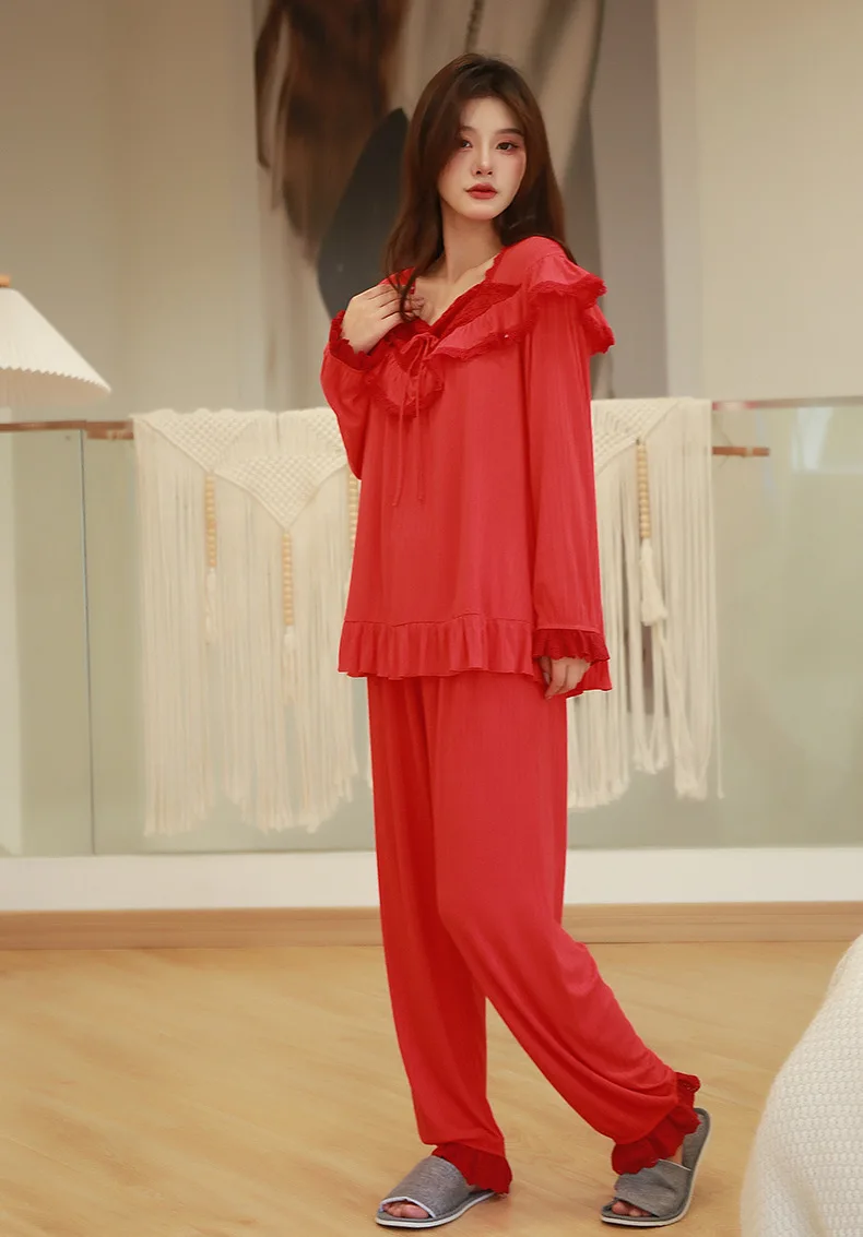 Wholesale cotton nightgowns 2pcs set pajamas sleepwear for women sleepwear women pajamas cute pyjamas women