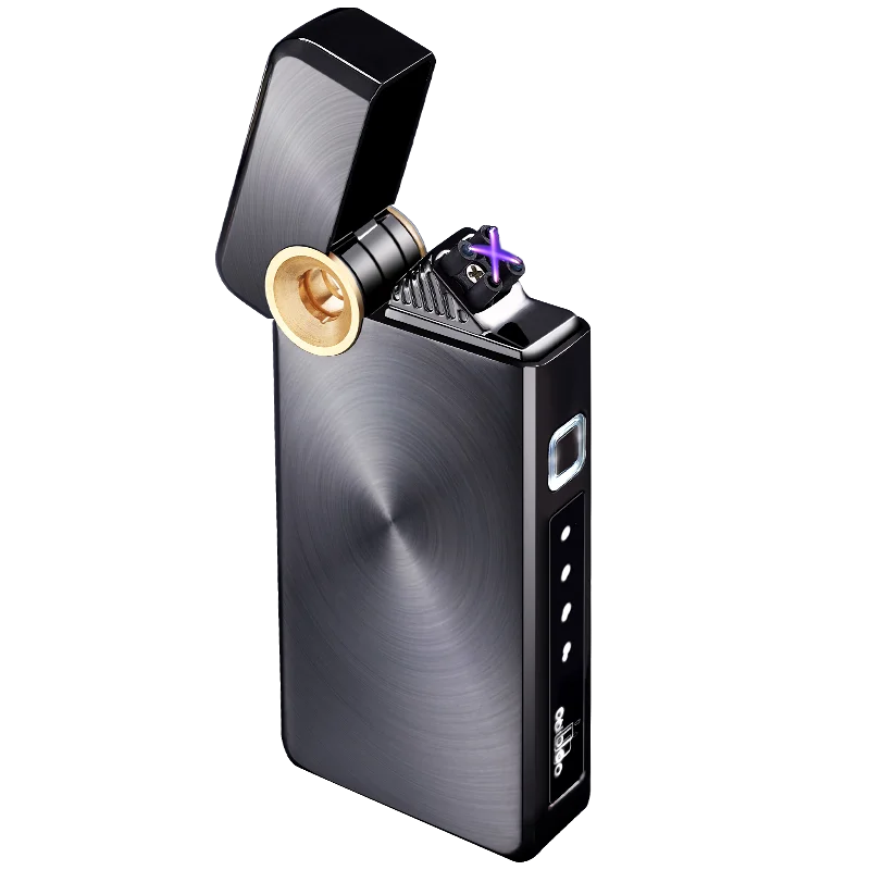 Lighter cigarettes Plasma arc Dual flameless rechargeable by Usb  arc lighter with indicator