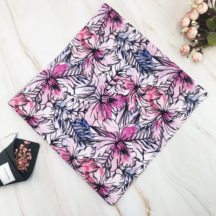 Высокое качество, индивидуальная цифровая печать на Цветочной ткани, 100% полиэстер, шифоновая ткань для обуви