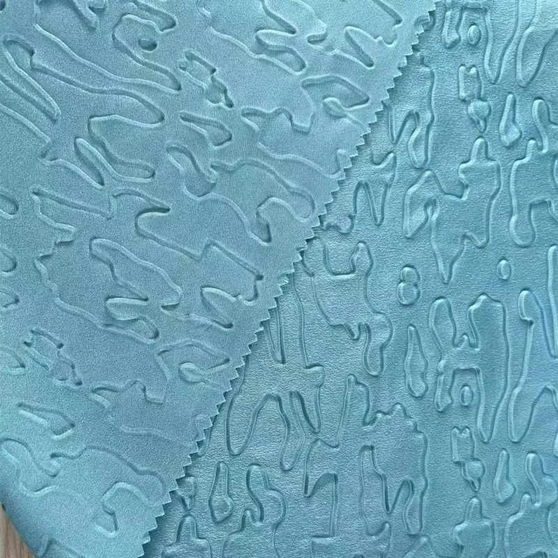 New arrival 75D spandex 100%polyester silk embossed fabric for women dress clothes