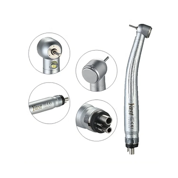 Dental Style E-Generator Integrated LED 3-Spray High Speed Handpiece 4 Hole Stainless Steel