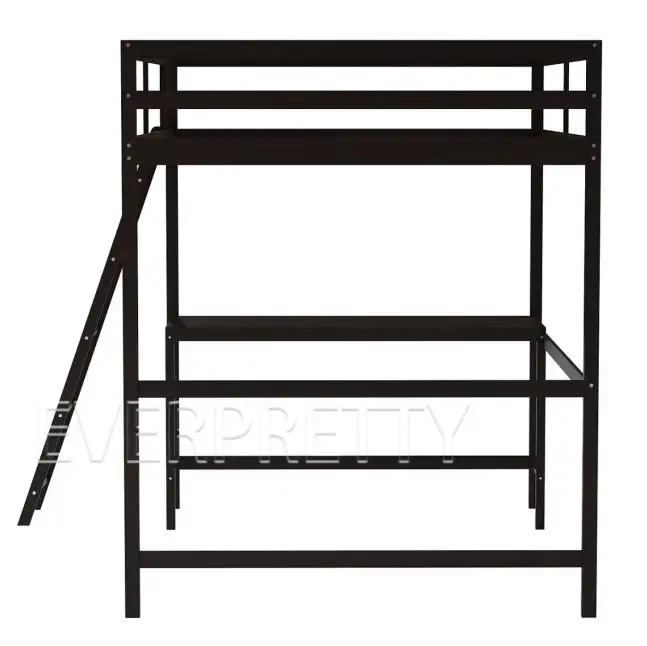Hostel University Dormitory Furniture Student Dormitory Steel Loft Bed with Wardrobe