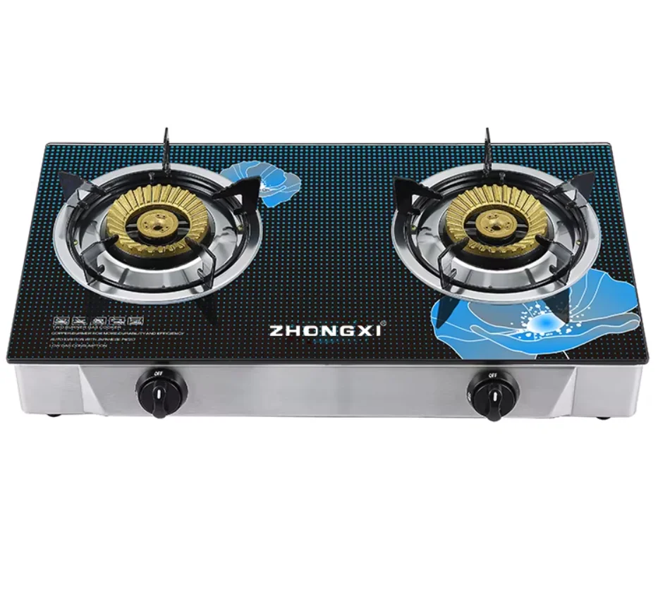 Factory Supply Double Burner Energy Saving Modern Style Household Gas Stove