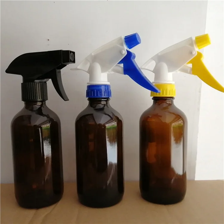250ml empty amber glass spray bottles with sprayer cap