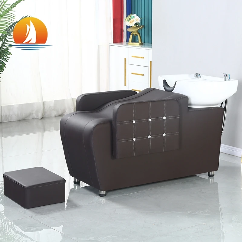 Salon Hair Wash Chairs Shampoo Bed With Ceramic Bowl Bed Head Shampoo Chair