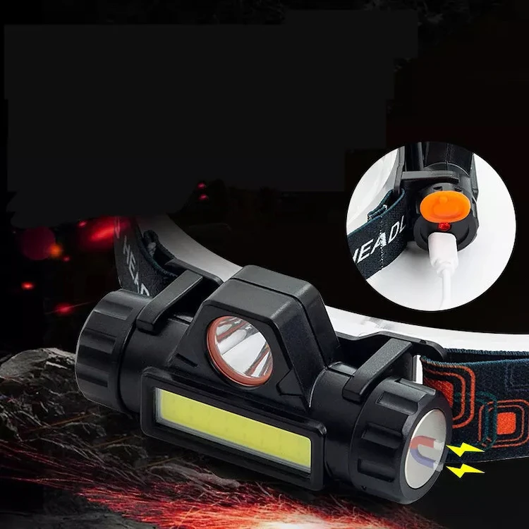 New XPE+COB Outdoor Light 101 Built-in battery USB charge removable headlight with magnet night fishing flashlight