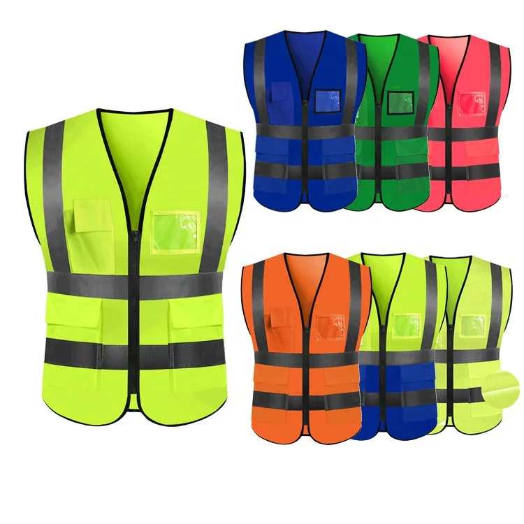 
Safety Vest Garment 100% Polyester Reflective Vest Custom Printed Logo for Construction and Garden Building 