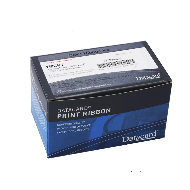 Original Datacard 535000-003 YMCKT Color Ribbon 500prints use in CP40 Plus CP60 Plus CP80 CD800 Plus Card Printer