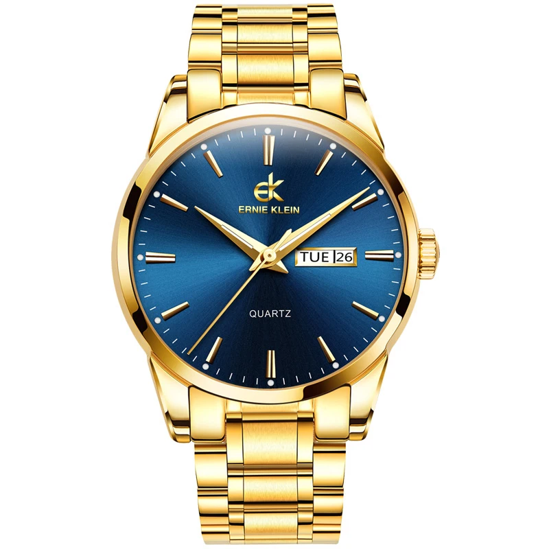 New Classic Fashion Brand Alloy Case Stainless Steel Strap Custom Design Man Wrist Quartz Watches
