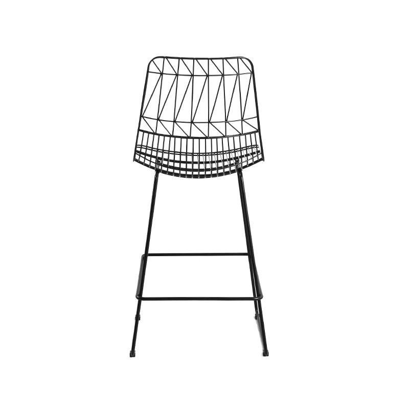Уличное кресло из металлической проволоки, современные черные металлические барные стулья Bertoia
