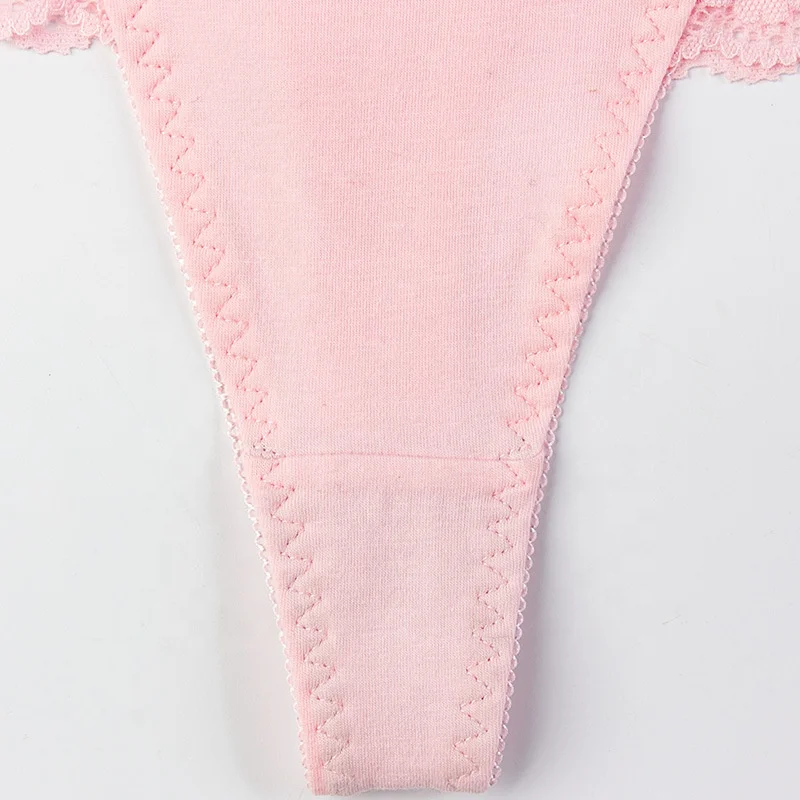 Wholesale Lace Sexy Women Thongs Cotton Underwear Hot Female Panties Comfortable Briefs Girls T-back