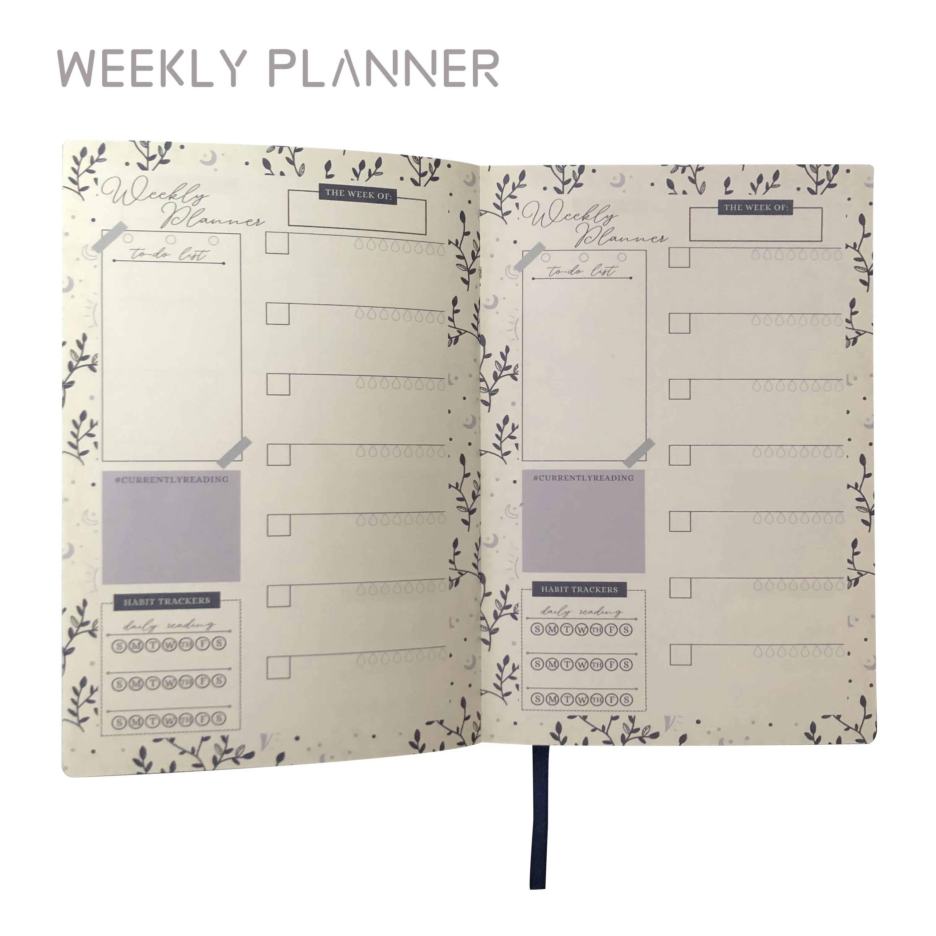 Custom A5 Writing Book Reviews Reading Planner Soft Cover PU Leather Notebook